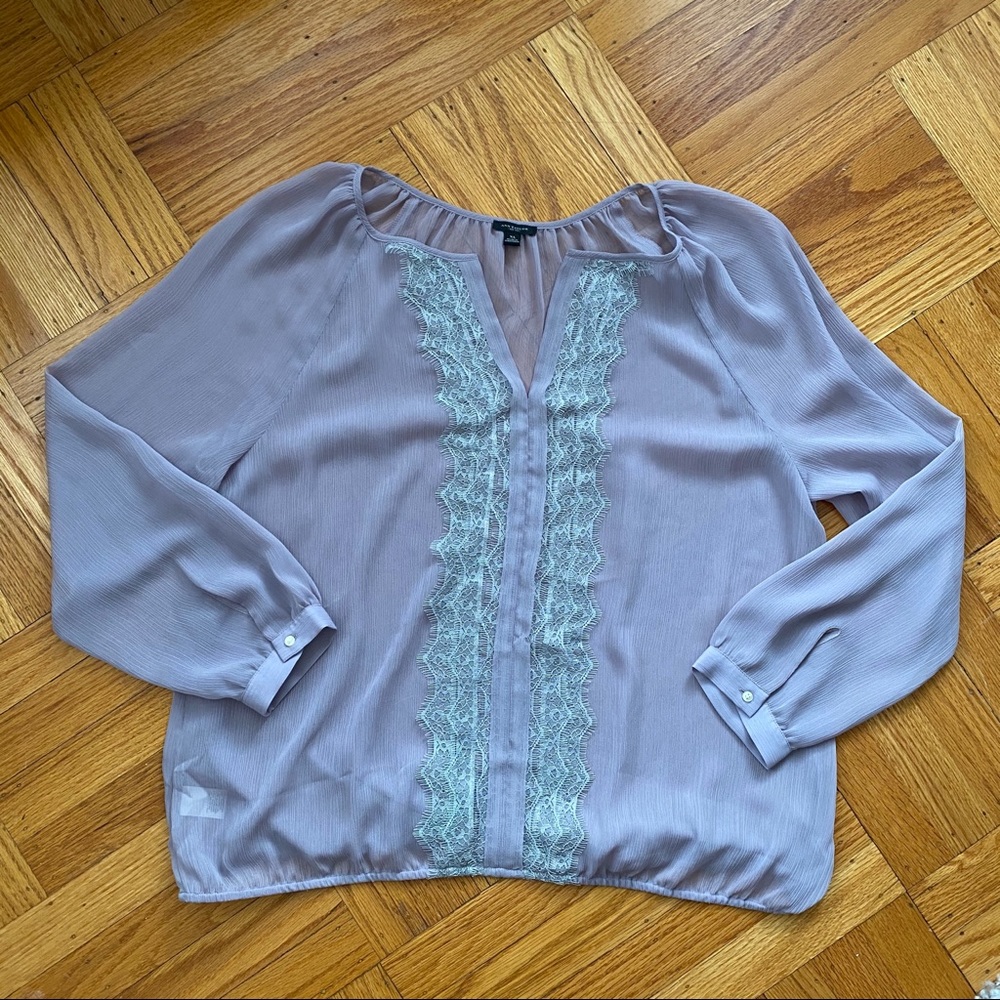 Purple sheer/lace blouse